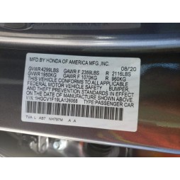 2020 HONDA ACCORD LX